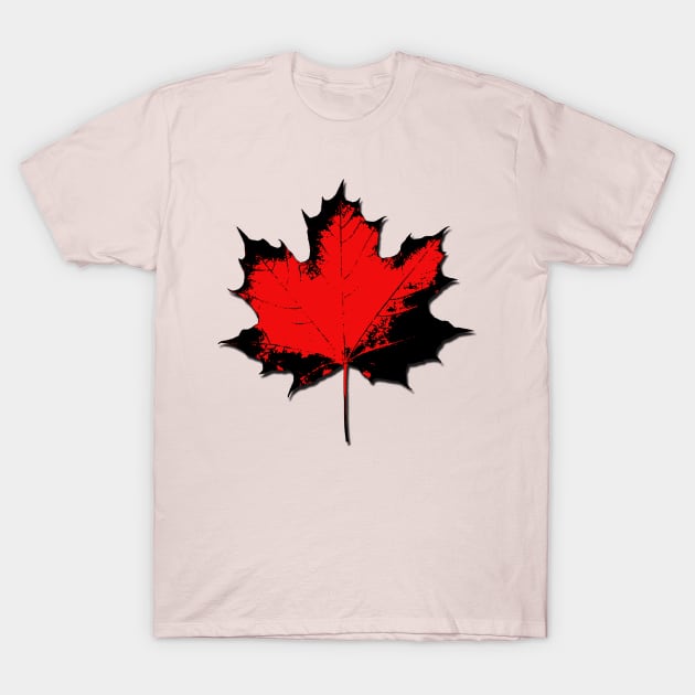 Maple Leaf Stamp Dark T-Shirt by Valkyrie's Designs